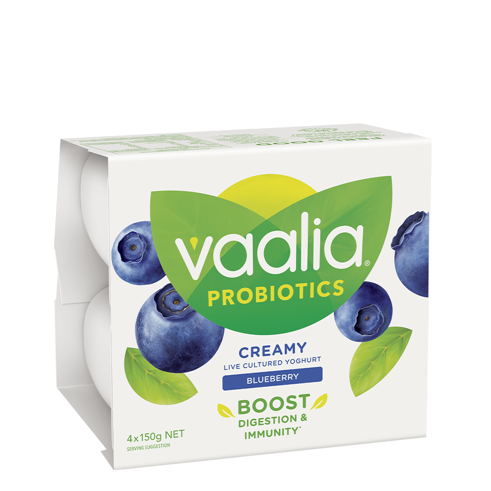 Vaalia Low Fat Blueberry 4x150g pack